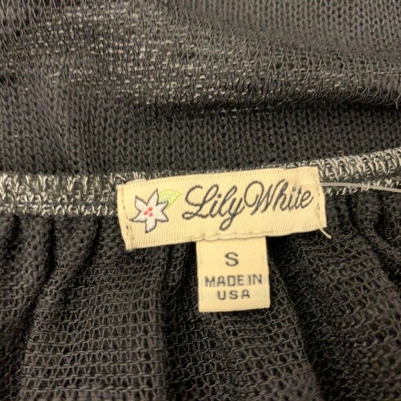 Lily White Women’s Top Small Black Sheer Back - Picture 8 of 10